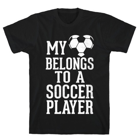 My Heart Belongs To A Soccer Player (Dark Tank) T-Shirt