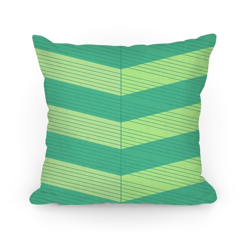 Stripes on Stripes Pattern (Green) Pillow