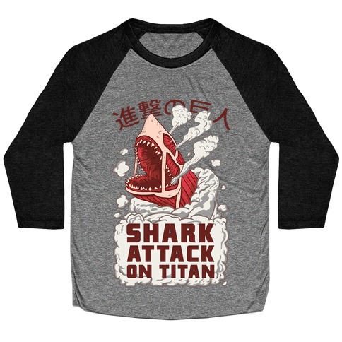Shark Attack On Titan Baseball Tee