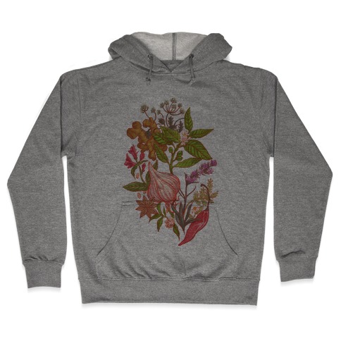 Chef's Botanical Herbs and Spices Hooded Sweatshirt