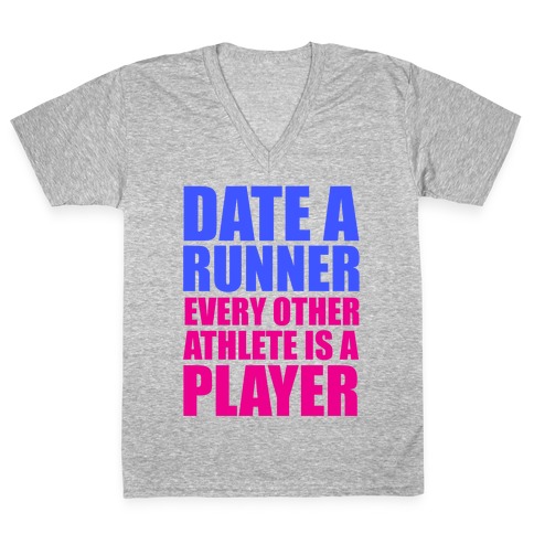 Date a Runner V-Neck Tee Shirt