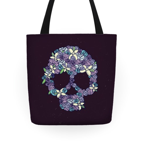 Floral Skull Totes | LookHUMAN