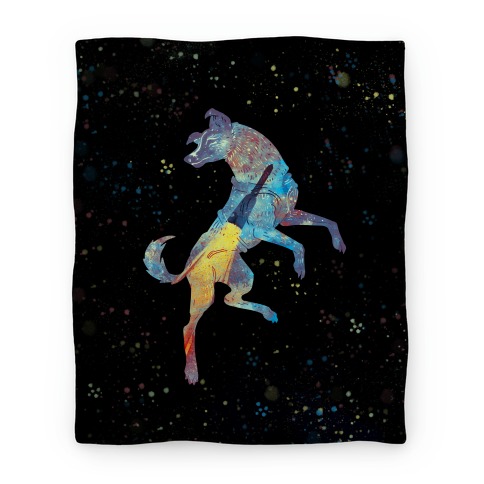 Astronaut Dog Laika Blanket