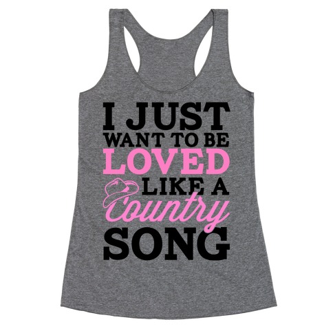 Country Song Love Racerback Tank Top
