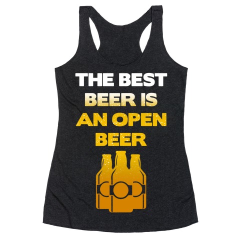 Open Beer Racerback Tank Top