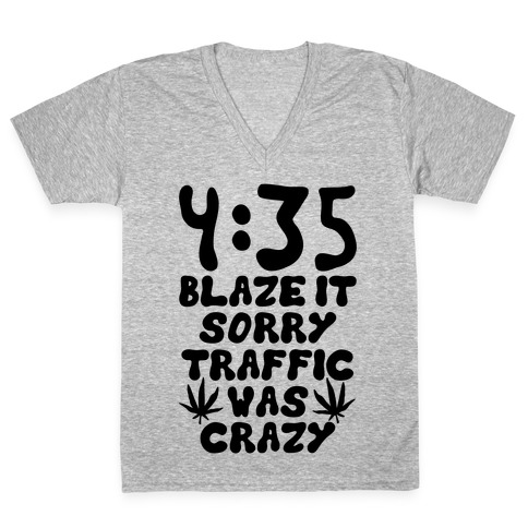 4:35 Blaze It V-Neck Tee Shirt