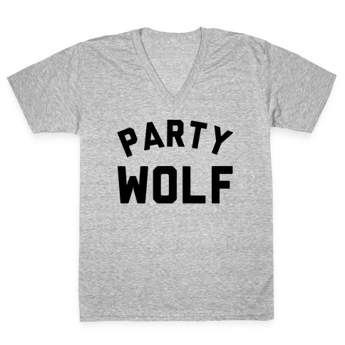 Party Wolf V-Neck Tee Shirt