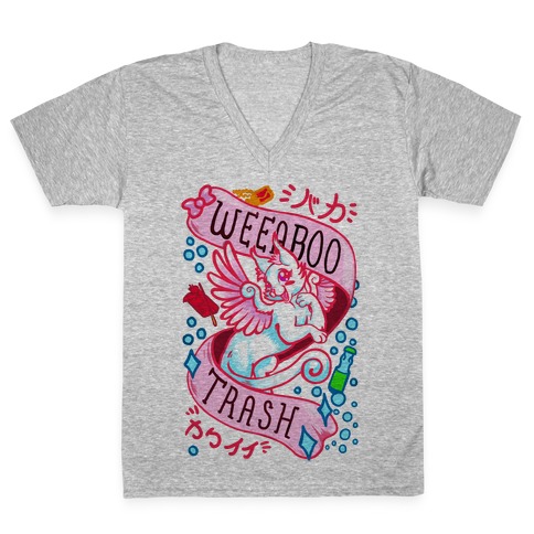 Weeaboo Trash V-Neck Tee Shirt