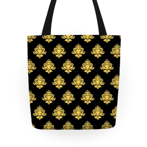 black and gold tote bag