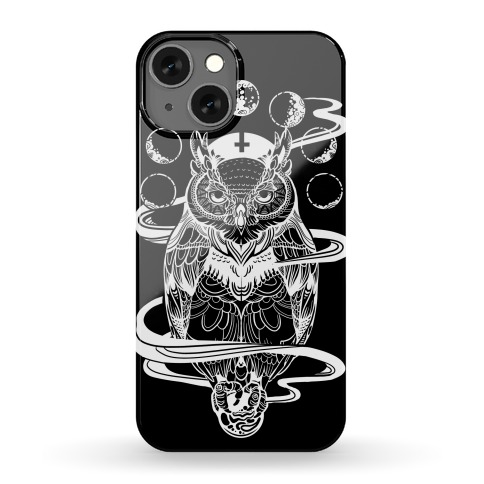 Witch's Owl Under the Phases of the Moon Phone Case