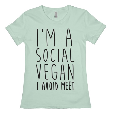 Tcombo Social Vegan I Avoid Meet Funny Sarcasm Womens Nightshirt