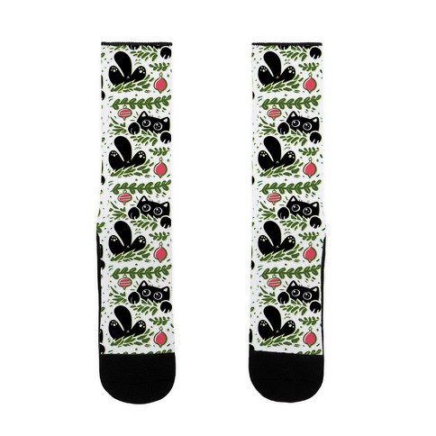 Cat In Christmas Tree Pattern Sock