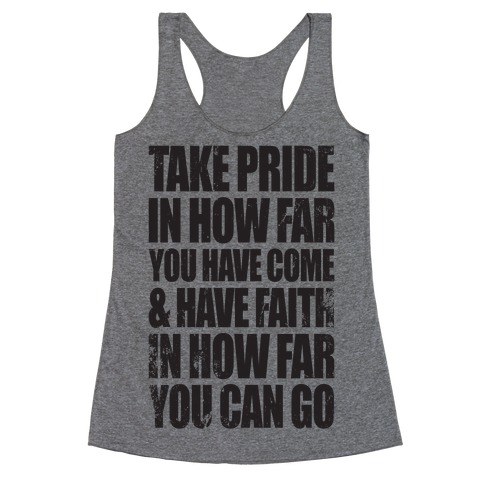Take Pride & Have Faith Racerback Tank Top