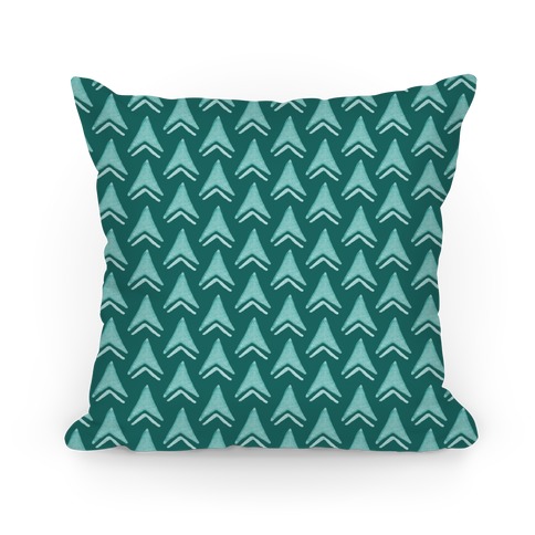 Teal Arrow Pattern Pillow