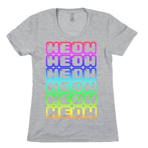 Meow Rainbow Womens T-Shirt