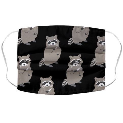 Raccoon With Knife Accordion Face Mask