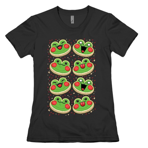 Sugar Cookie Frogs Pattern Womens T-Shirt