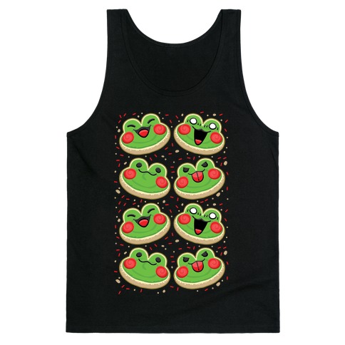 Sugar Cookie Frogs Pattern Tank Top