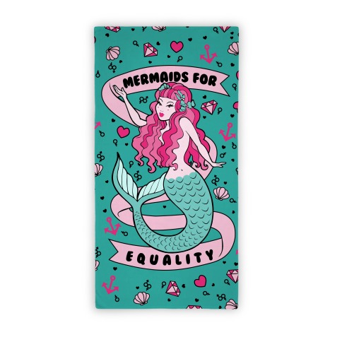Mermaids For Equality Feminists Beach Towel