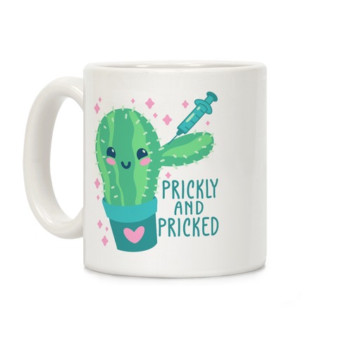 Prickly And Pricked Cactus Coffee Mug