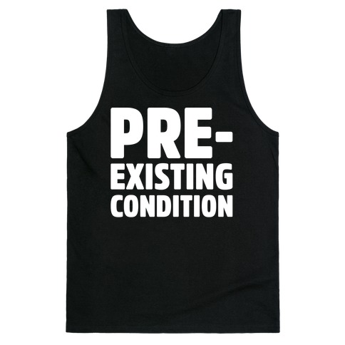 Pre-Existing Condition White Print Tank Top