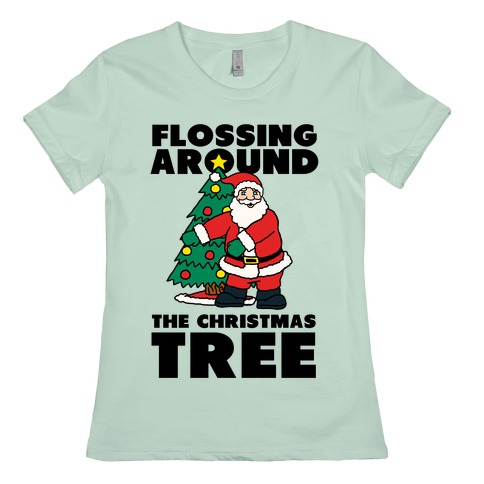 flossing around the christmas tree shirt