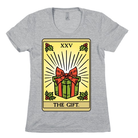 The Gift Tarot Card Holiday Gift Tags Womens T-Shirt