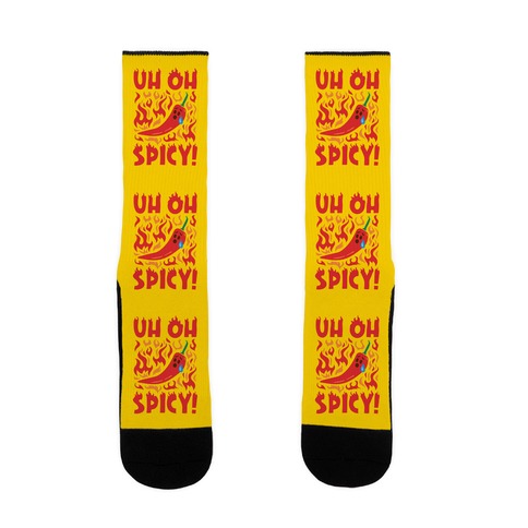 Uh Oh Spicy Pepper Parody Sock