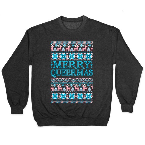 Merry Queermas Trans Pride Christmas Sweater Pullover