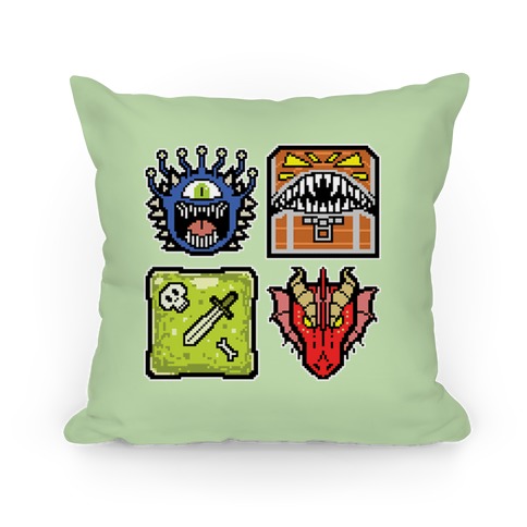 Pixel DnD Monsters Pillow