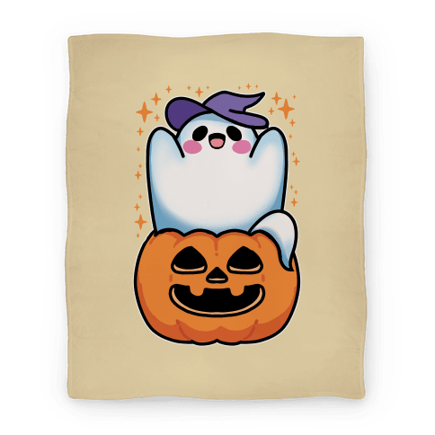  Ke1Clo Ghost Plush Blanket, Double-Sided Spooktacular