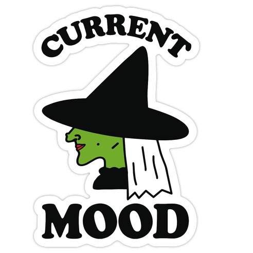 Current Mood Witch Die Cut Sticker