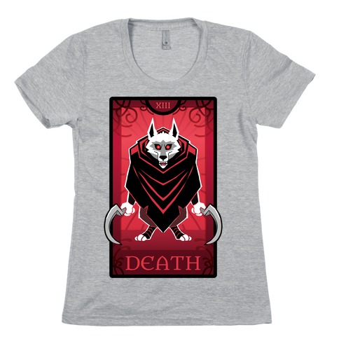 Death Wolf Tarot Womens T-Shirt