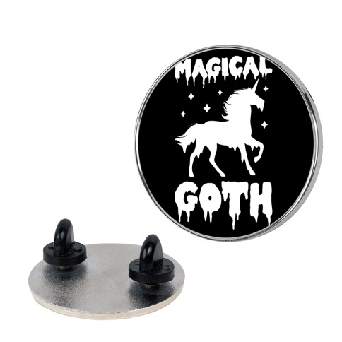 Magical Goth Unicorn Pin