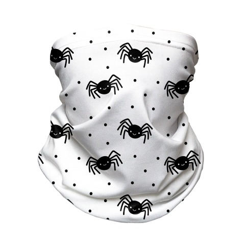 Cute Spider Pattern (White) Neck Gaiter