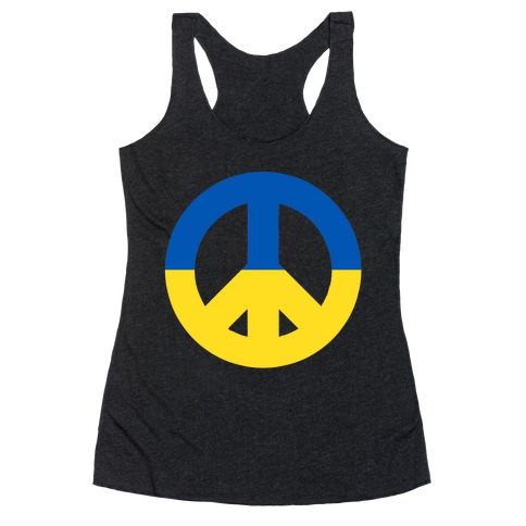 Peace symbol (Ukraine) Racerback Tank Top