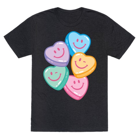 Smiley Candy Hearts T-Shirt