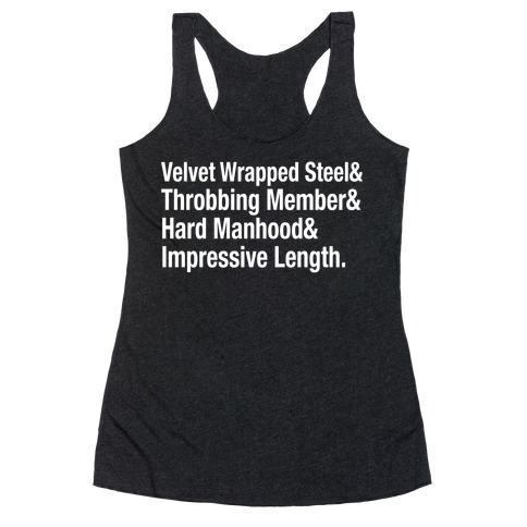 Velvet Wrapped Steel List Racerback Tank Top
