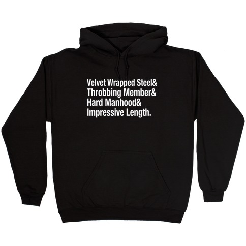 Velvet Wrapped Steel List Hooded Sweatshirt