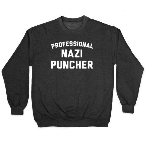 Professional Nazi Puncher White Print Pullover