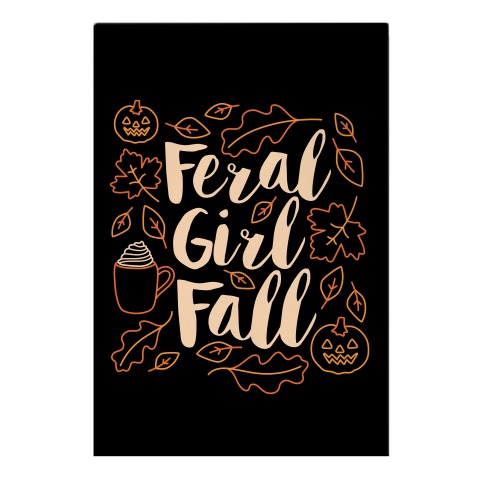Basic Feral Girl Fall Garden Flag