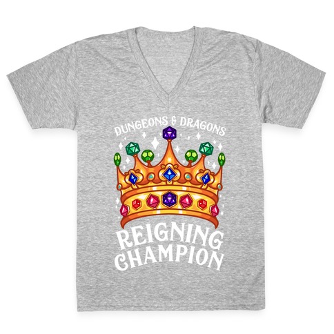 Dungeons & Dragons Reigning Champion V-Neck Tee Shirt