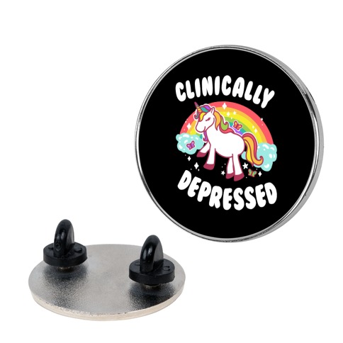 Clinically Depressed Unicorn Pin