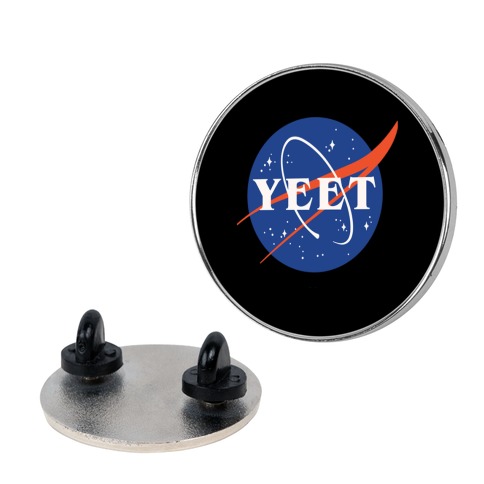 Yeet Nasa Logo Parody Pin