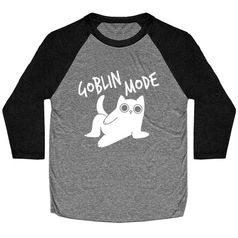 Goblin Mode Cat Baseball Tee