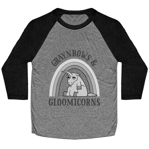 Graynbows & Gloomicorns Baseball Tee