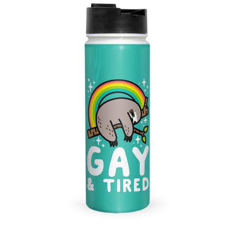 Gay and Tired Sloth Travel Mug
