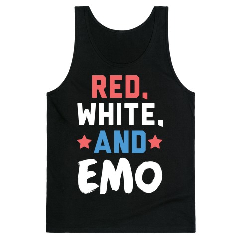 Red, White, And Emo Tank Top