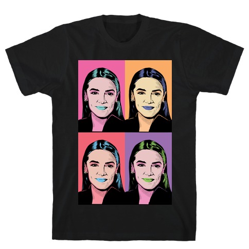 Alexandria Ocasio-Cortez Pop Art Parody T-Shirt