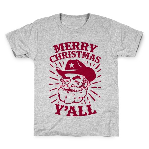 Merry Christmas Y'all Santa Claus Kids T-Shirt